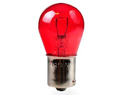 Lámpara P21W Rojo halógena